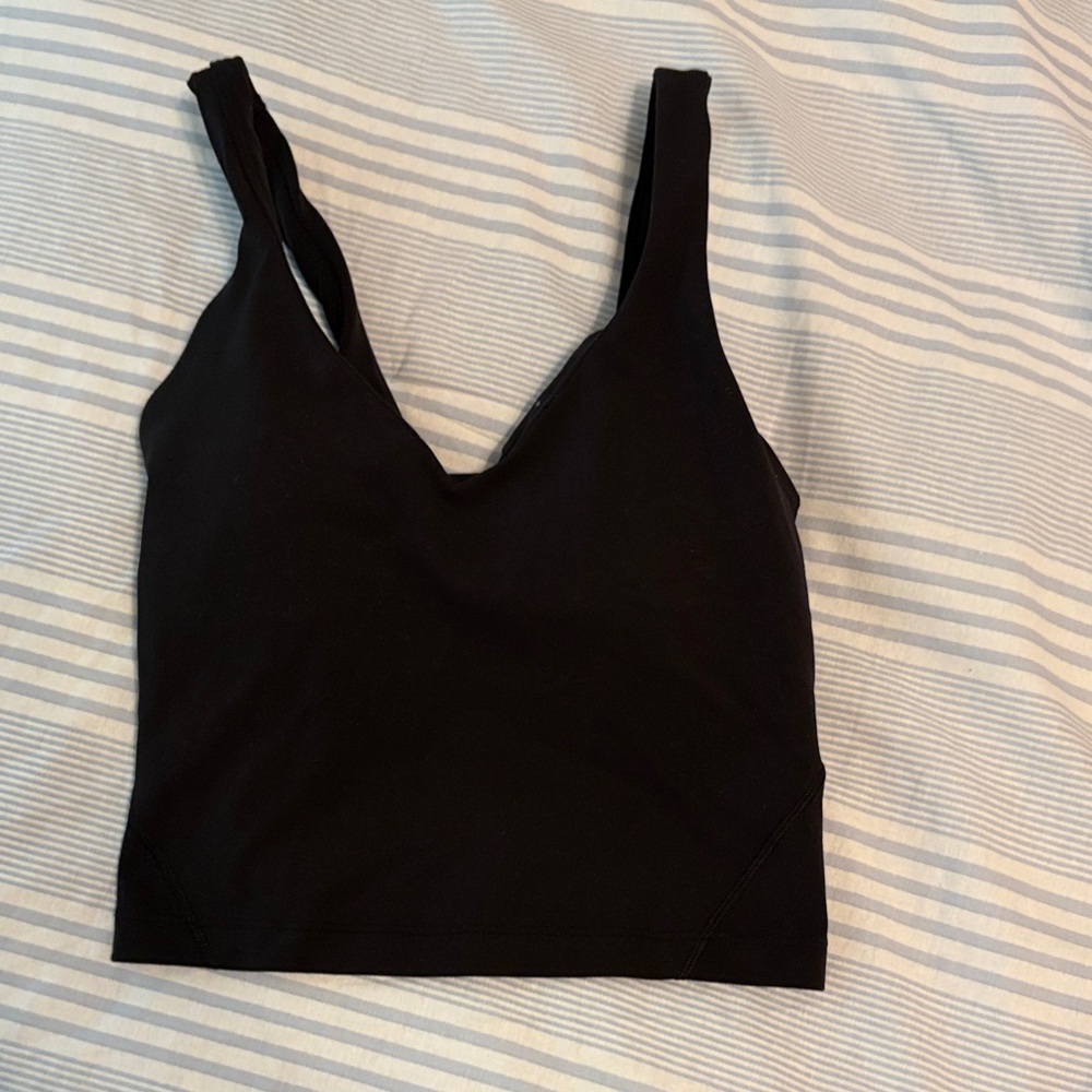 Never worn Black Lulu size 0 Align Cropped Tank